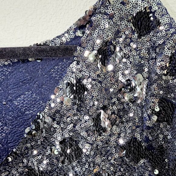 Zara Women’s Dress Night Luxe Glam-Core Sequin Mesh Black Mini Party Size S - Picture 5 of 11